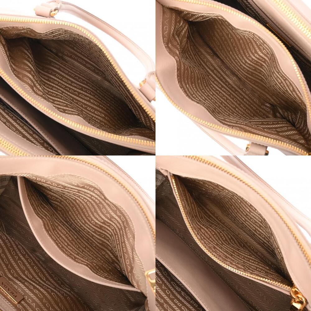 Prada Beige Handbag Saffiano Pink Pink Tan Galleria - Picture 11 of 11